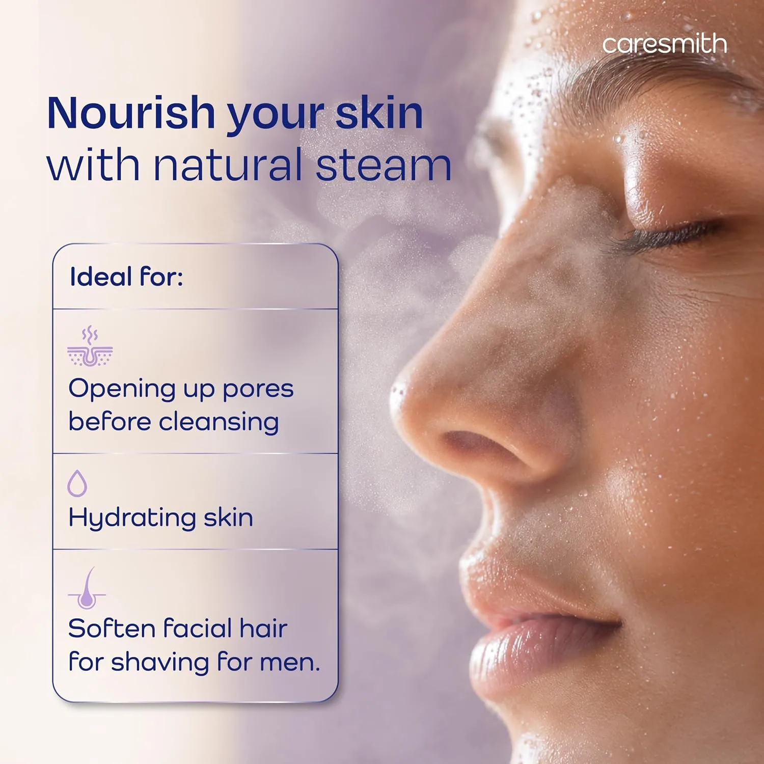 In-Depth Review: best face steamer machine - CARESMITH 2 In 1 Face Steamer + Steamer For Cold & Cough | 16 Mins Of Natural Steam With 170Ml Large 9 CARESMITH 2 In 1 Face Steamer - view 8