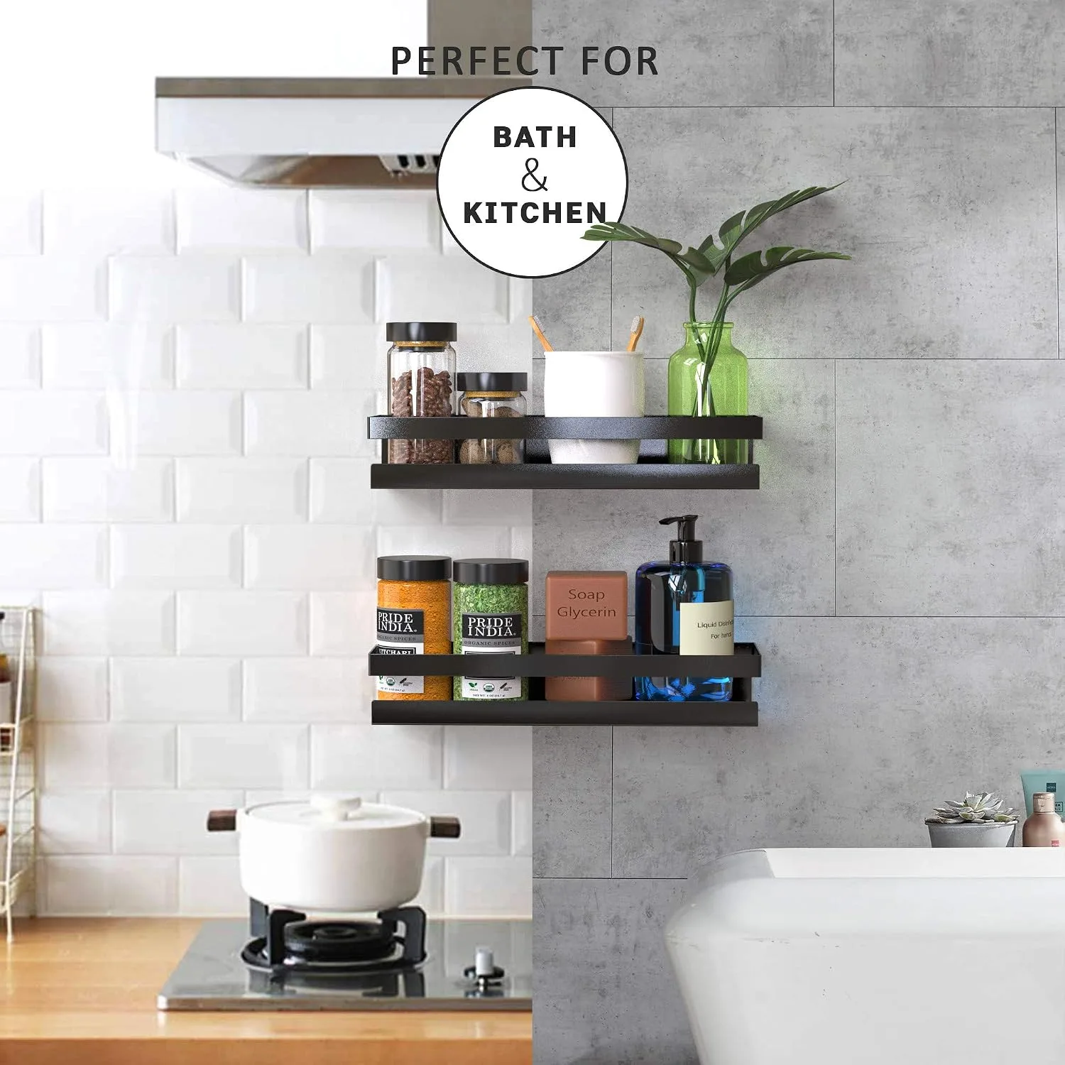 In-Depth Review: best wall shelf floating - Amazon Brand – Umi Metal Multi-Purpose Wall Mount Floating Shelf Wall Mounted Storage Shelf for Kitc 5 best wall shelf floating view 4