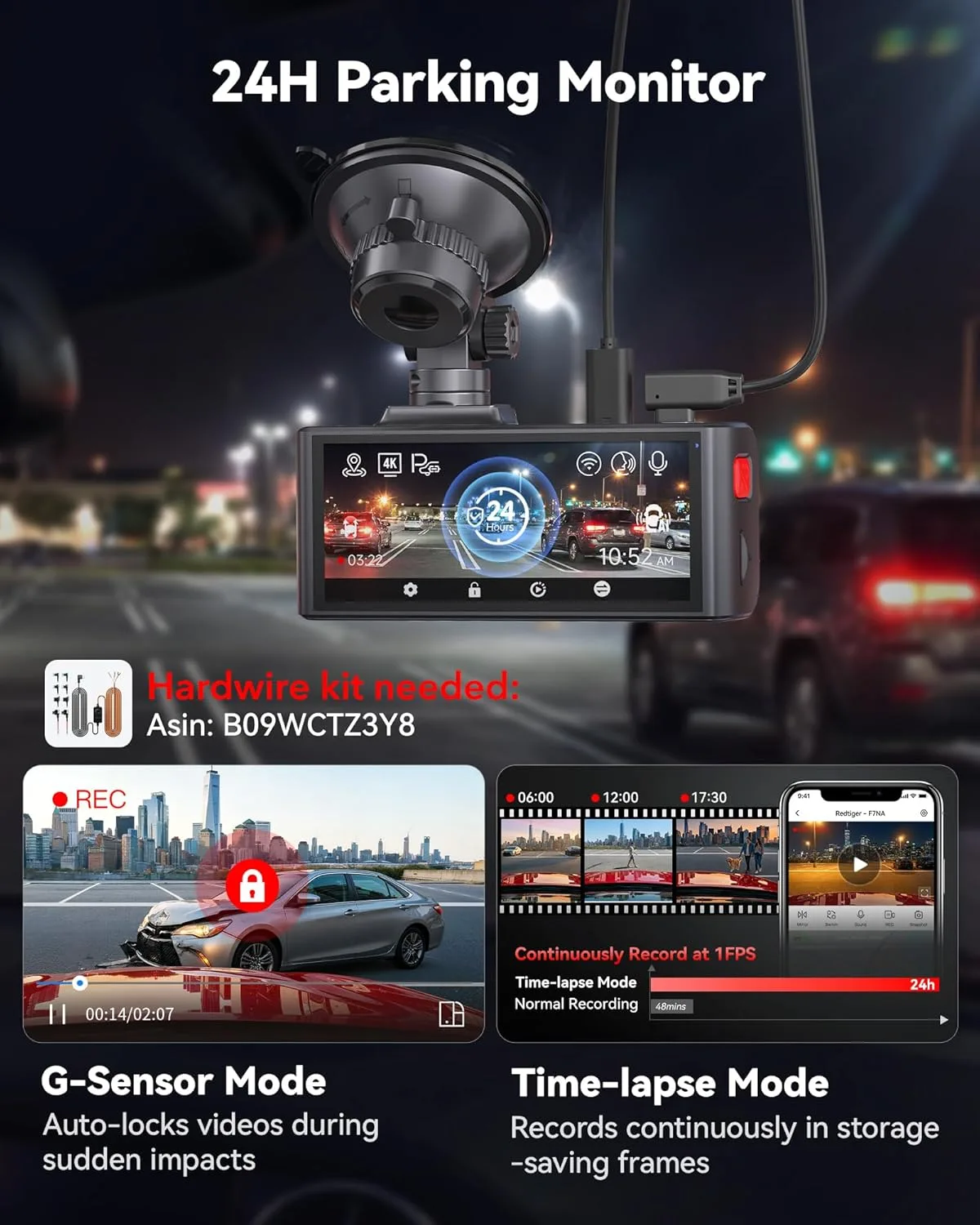 In-Depth Review: best car dashboard camera - REDTIGER F7NA 4K Dual Dash Cam for Car with ADAS, STARVIS 2 IMX678 Sensor, 8MP UHD, 5GHz WiFi 6 Fast Down 9 REDTIGER F7NA 4K Dual Dash C - view 8