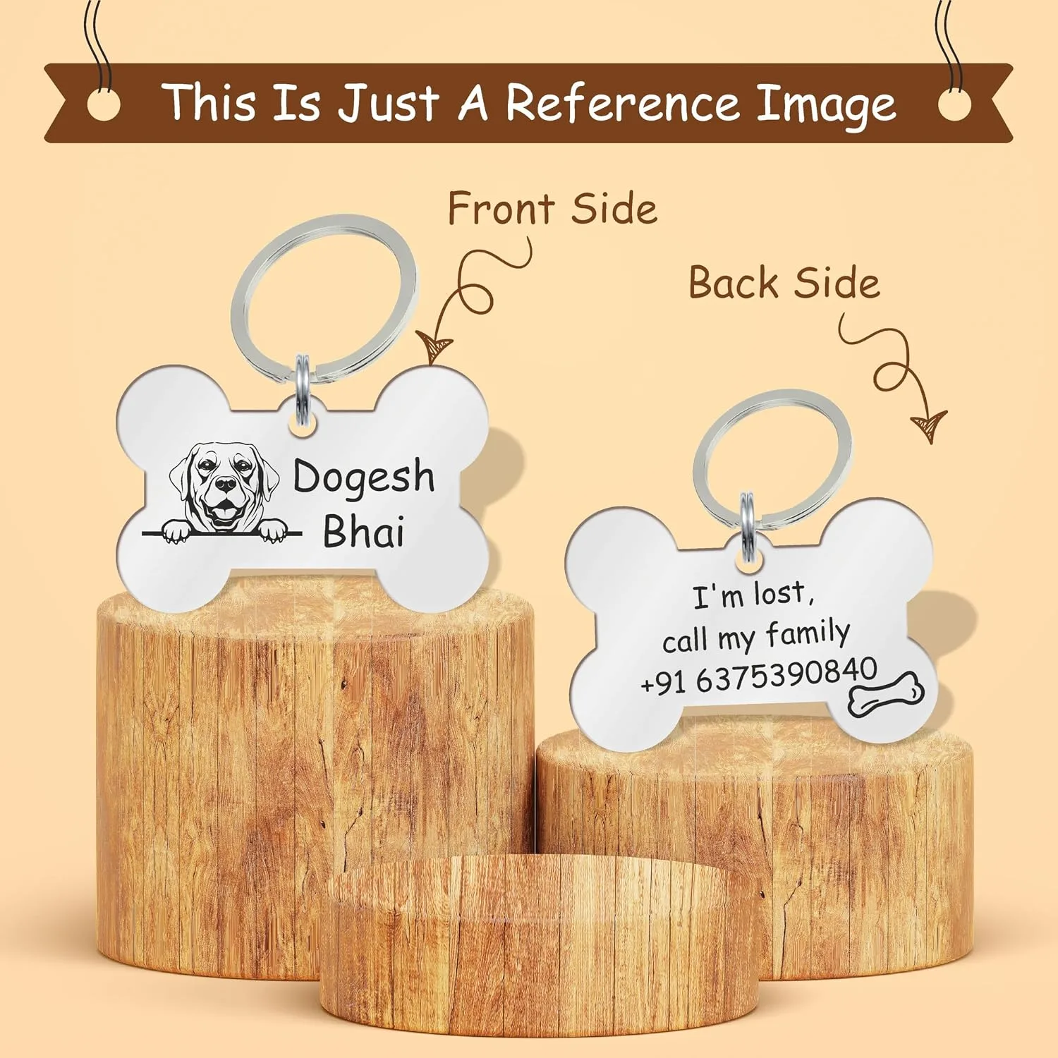 In-Depth Review: best dog id tag - best dog id tag – Customized Dog ID Tags Personalize Black L 7 Customized Dog ID Tags Persona - view 6