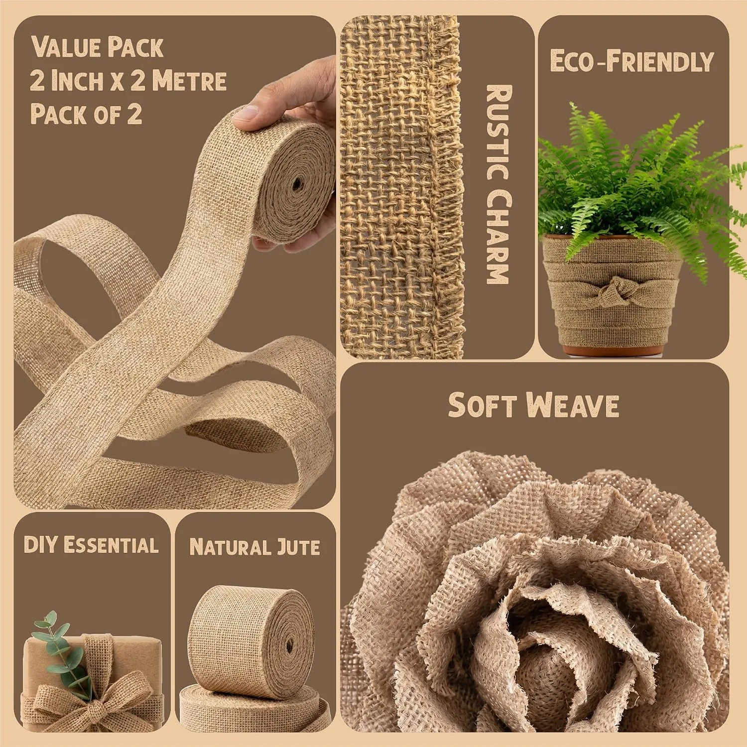 Lakeer Natural Jute Burlap - view 3