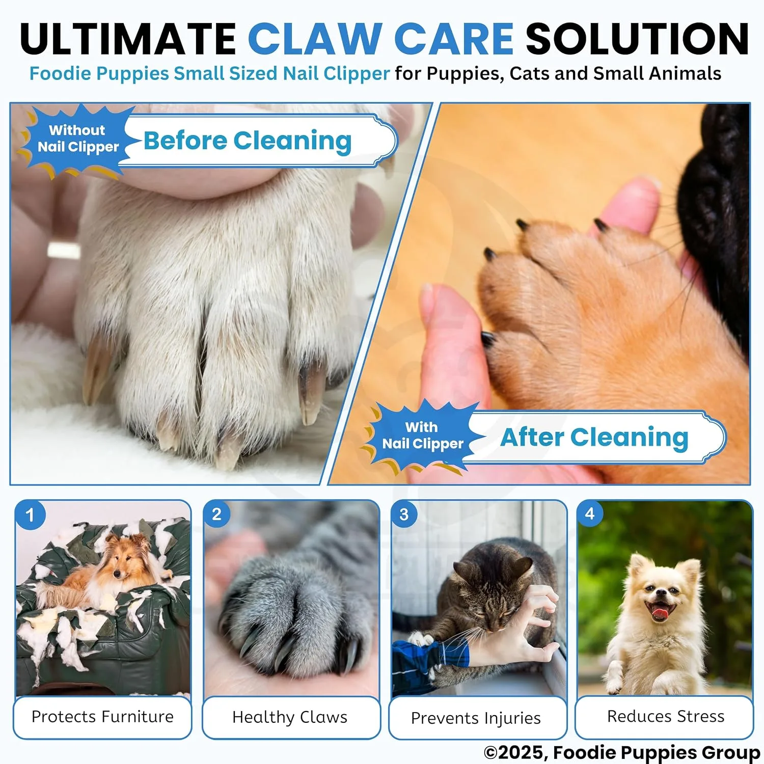 In-Depth Review: best pet nail clipper - Foodie Puppies Professional Animal Nail Cutter Clipper Trimmer Filer – (Nail Clipper – Small) for 9 Foodie Puppies Professiona - view 8